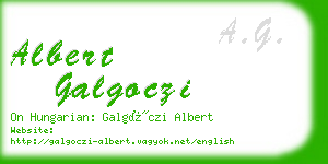 albert galgoczi business card